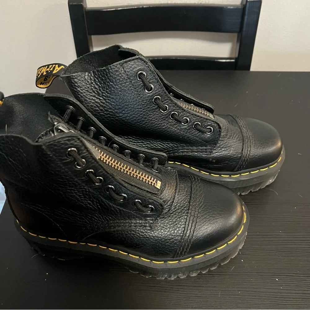 Dr. Martens Black Leather Sinclair Boots - Picture 8 of 13